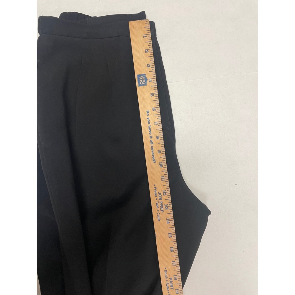 Kasper & Company ASL Black Pleated Dress Pants High Waist Straight Leg Size 8 - Picture 9 of 16